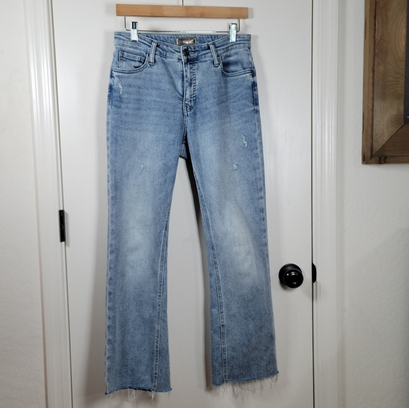 Kut From The Kloth Kelsey Fab Ab Ankle Flare Jeans Size 2 - Picture 1 of 10